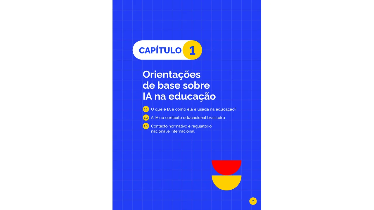 Página 7 do documento do MEC com orientações de base sobre inteligência artificial na educação